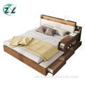 MDF-Kopfteil mit leichten Bettschubladen Home Bed